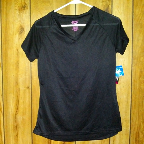 Black athletic shirt